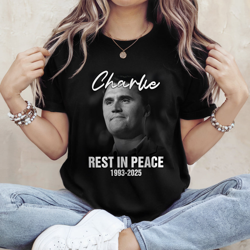 Rest in Peace Charlie Kirk Memorial 1993–2025 Dark Shirt CH07 67492