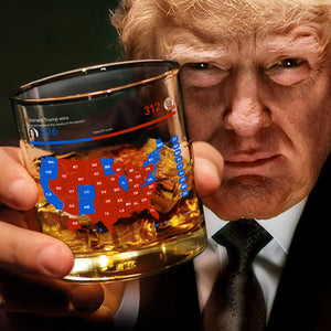 Trump Win Vote Whiskey Glass N369 TH10 64145