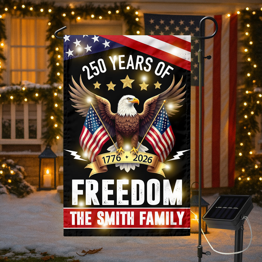 250 Years America Freedom With Eagles LED Garden Flag LM32 895821