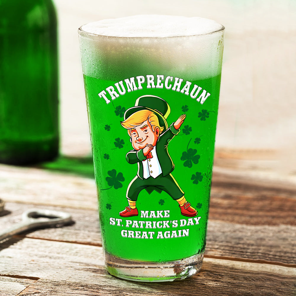 Trumprechaun Make St Patricks Day Great Again Beer Glass TH10 64293