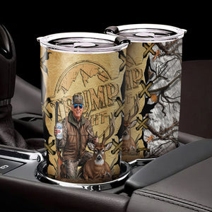 Custom Trump Deer Hunting Photo Laces Style Fat Tumbler N304 TH10 64133