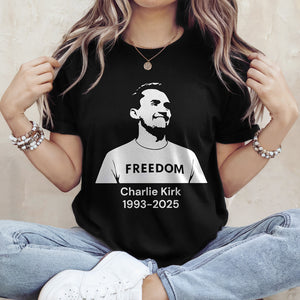 Charlie Kirk Memorial Freedom Dark Shirt CH07 67610