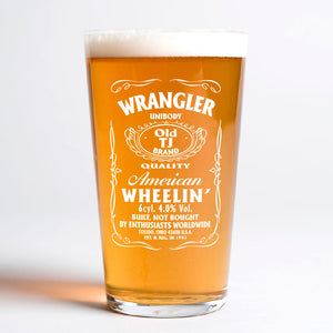 American Wheelin' Print Beer Glass HA75 64350