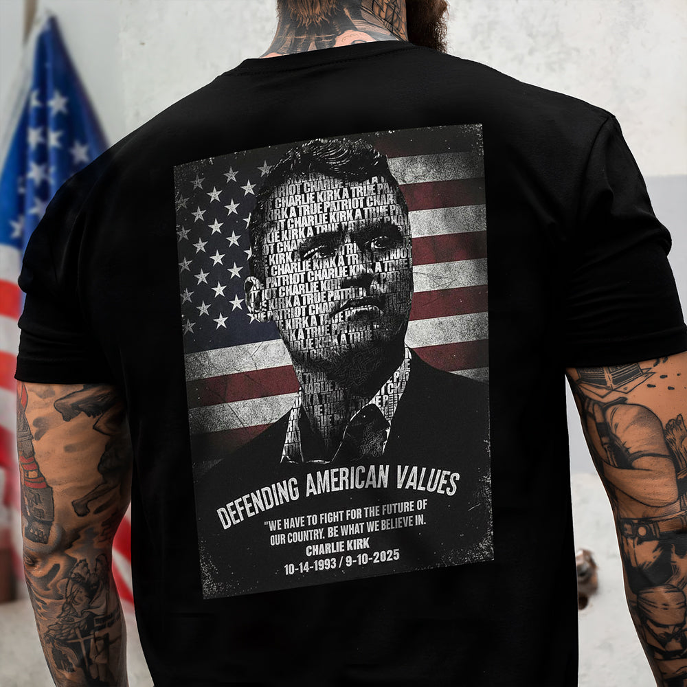 Rest In Peace Charlie Kirk A True Patriot Back Side Dark Shirt CH07 67536