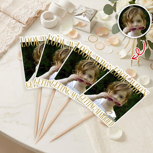 Custom Photo Look Who's Getting Married Cupcake Topper - Bachelorette Gift LM32 669607