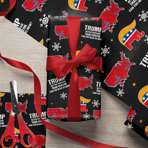 Trump Better Coverage Than Verizon - Can You Hear Us Wrapping Paper For Christmas Gift HA75 64140