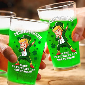 Trumprechaun Make St Patricks Day Great Again Beer Glass TH10 64293