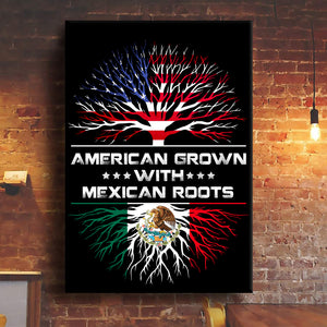 American Grown With Mexican Roots Canvas Poster Picture Frame Decor For Home & Office HO82 63354