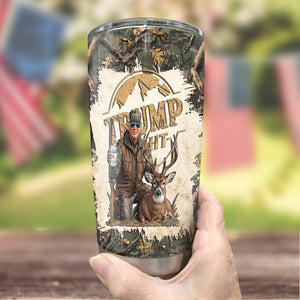 Custom Trump Photo Deer Hunting Fat Tumbler TH10 64131