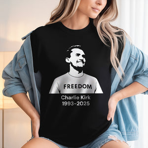 Charlie Kirk Memorial Freedom Dark Shirt CH07 67610