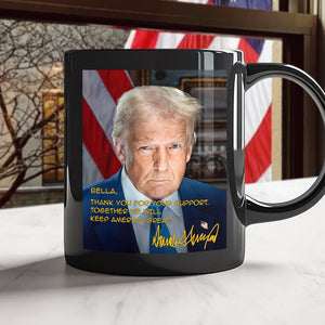 Trump Keep America Great Again Personalized Black Mug CH07 67326