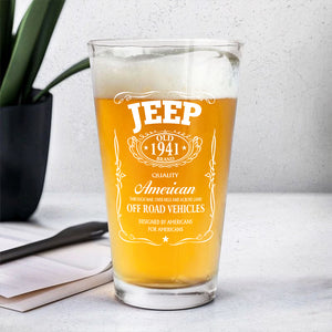 American Off Road Vehicles Print Beer Glass HA75 64354