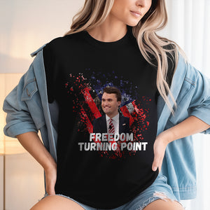 Charlie Kirk Freedom Turning Point Dark Shirt CH07 67572