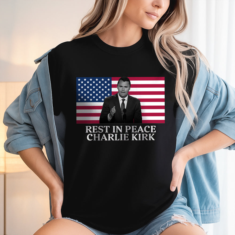 Rest In Peace Charlie Kirk Dark Shirt CH07 67374