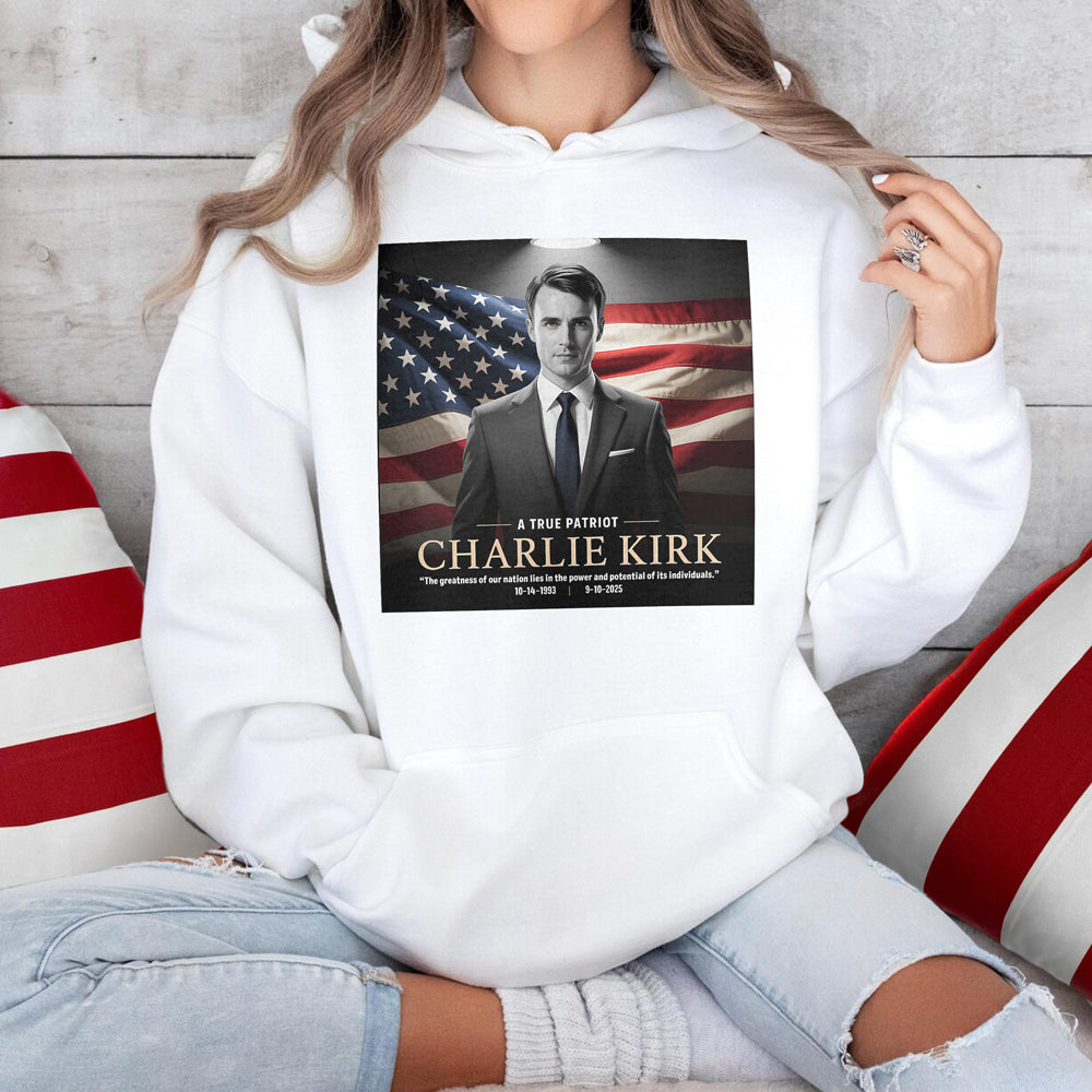 A True Patriot Charlie Kirk Memorial Bright Shirt CH07 67384