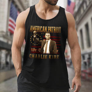American Patriot Charlie Kirk RIP USA Flag Tanktop CH07 67362