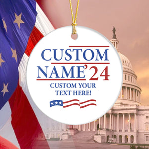 Custom Text Election Ceramic Ornament TH10 63487