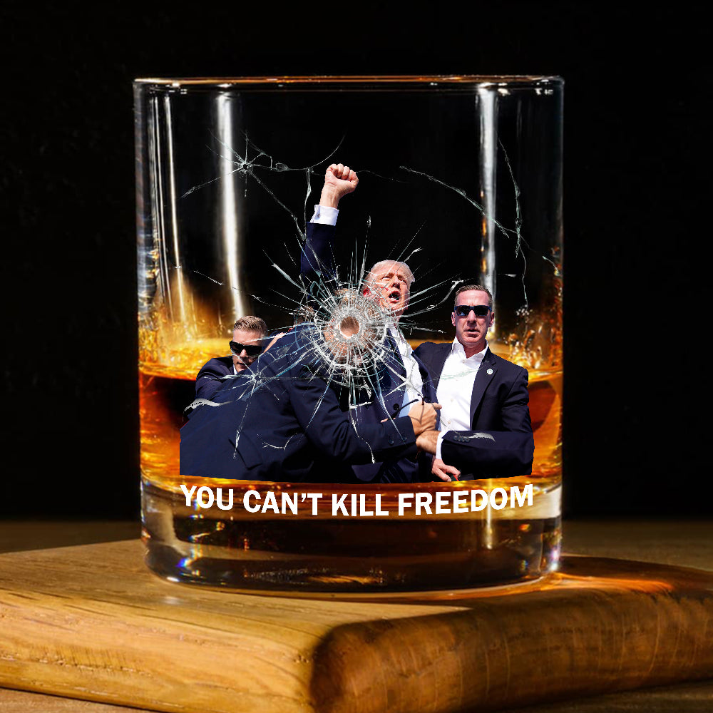 You Can't K*ll Freedom Donald Trump Rock Glass TH10 64073