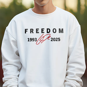 Freedom Red Signature Charlie Kirk Tribute 1993-2025 Bright Shirt CH07 67594