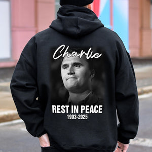 Rest in Peace Charlie Kirk Memorial 1993–2025 Back Side Dark Shirt CH07 67496