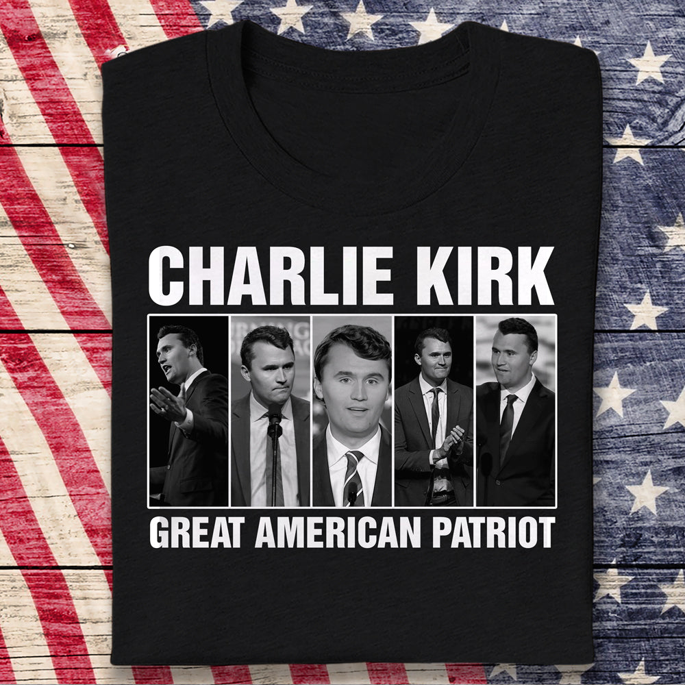 Charlie Kirk Great American Patriot Dark Shirt HA75 64472