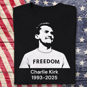 Charlie Kirk Memorial Freedom Dark Shirt CH07 67610