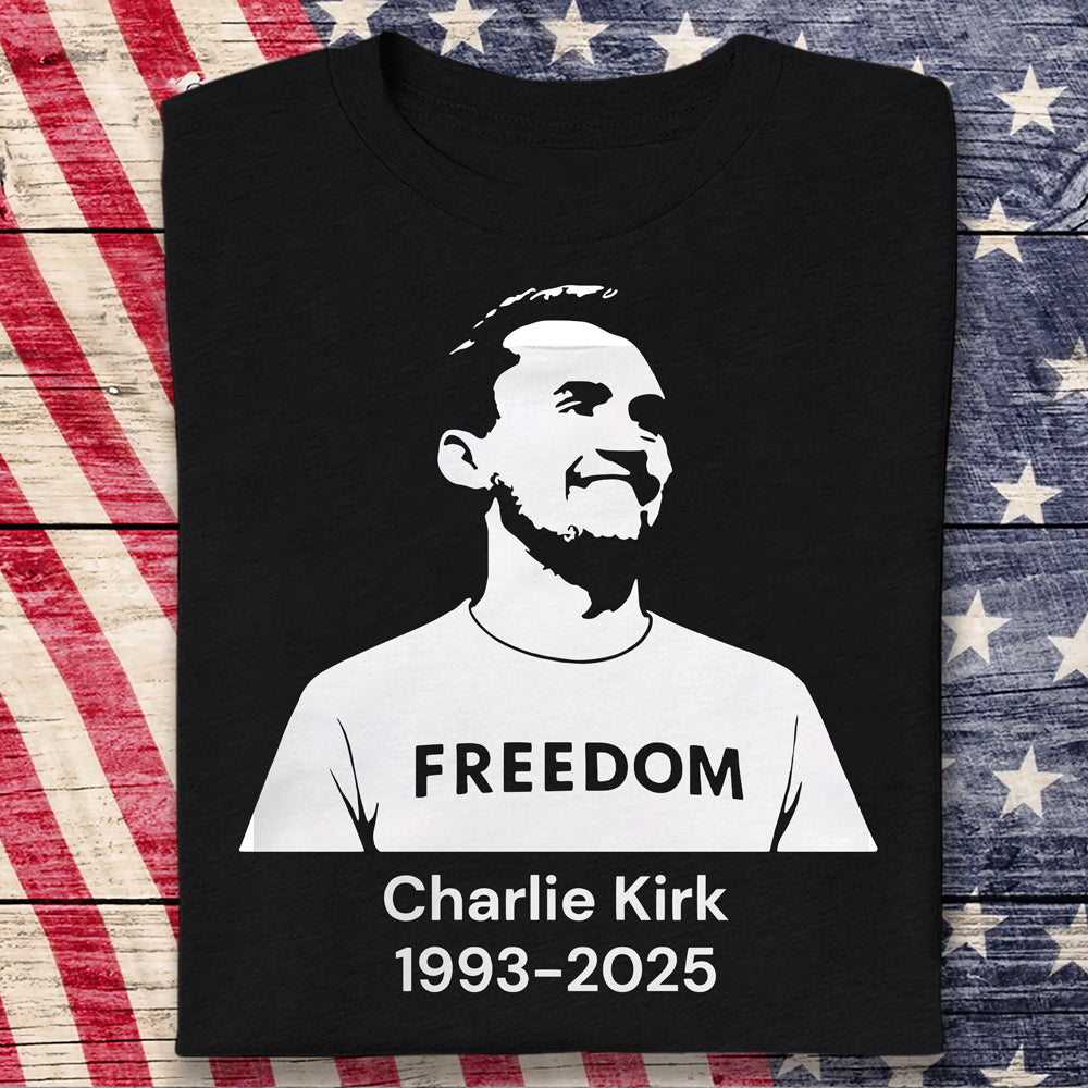 Charlie Kirk Memorial Freedom Dark Shirt CH07 67610