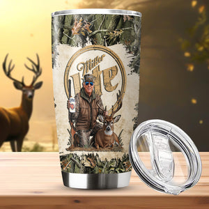 Custom Trump Photo Deer Hunting Fat Tumbler TH10 64131