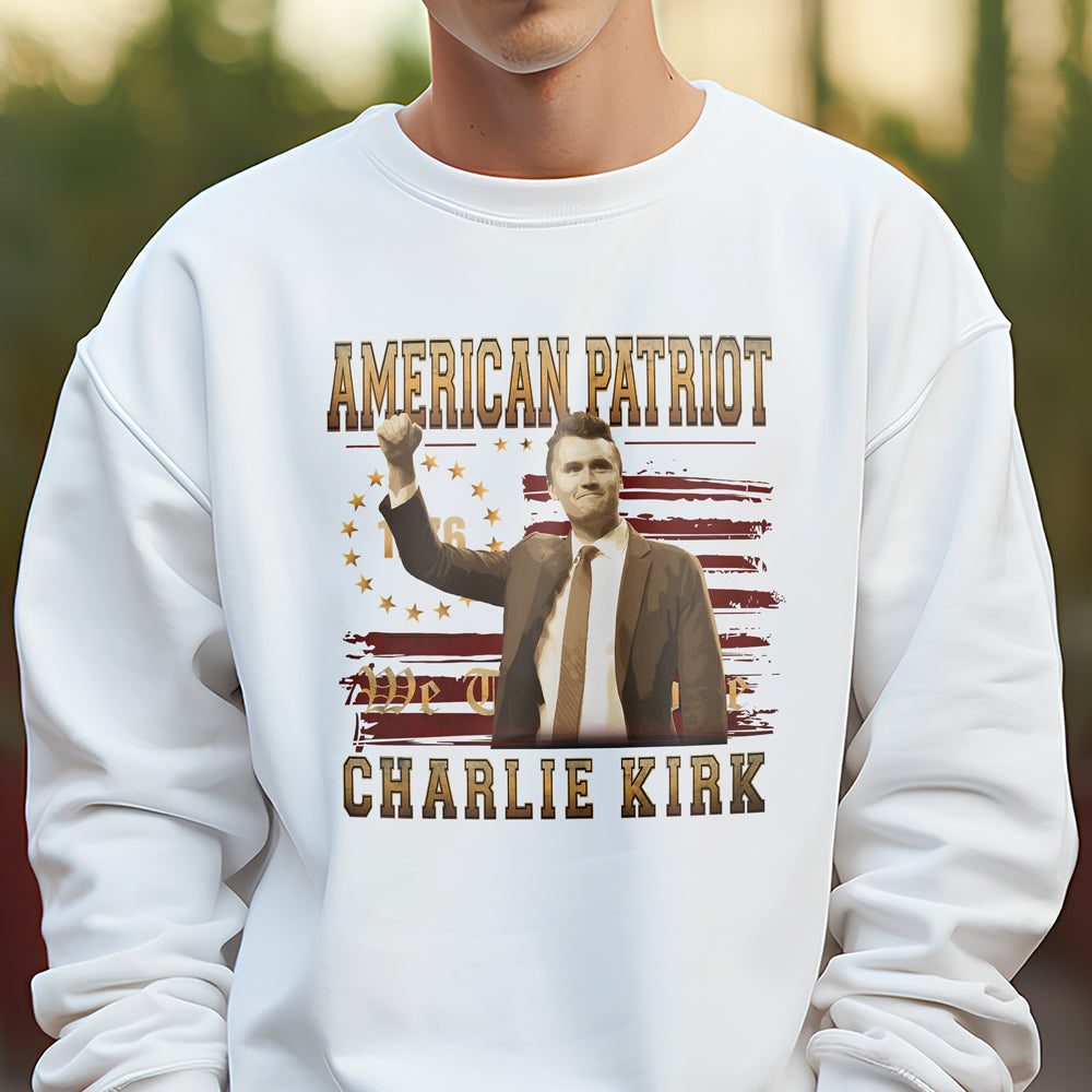 American Patriot Charlie Kirk RIP USA Flag Bright Shirt CH07 67360
