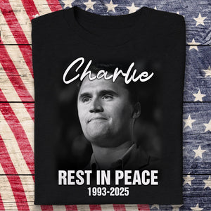 Rest in Peace Charlie Kirk Memorial 1993–2025 Dark Shirt CH07 67492