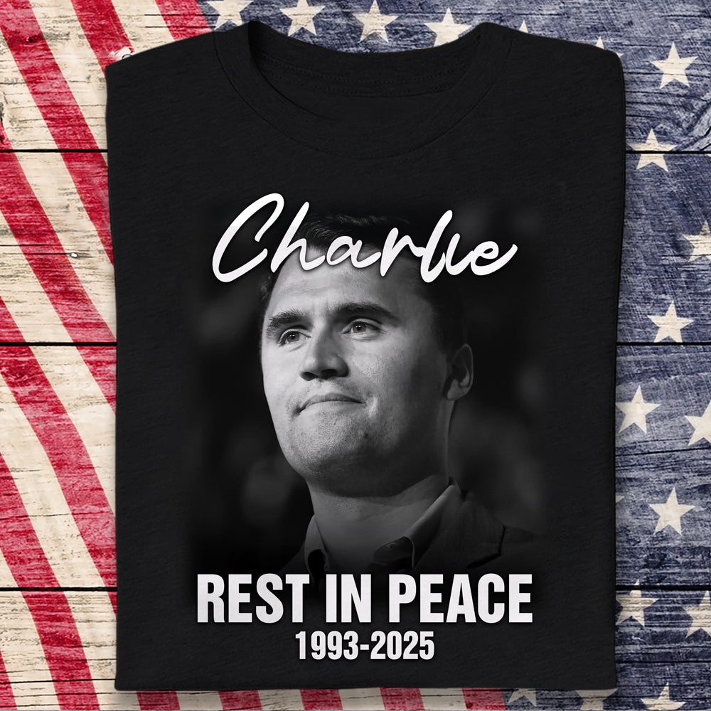 Rest in Peace Charlie Kirk Memorial 1993–2025 Dark Shirt CH07 67492