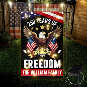 Custom Family Name 250 Years America Freedom With Eagles Garden Flag LM32 895209