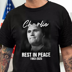 Rest in Peace Charlie Kirk Memorial 1993–2025 Dark Shirt CH07 67492