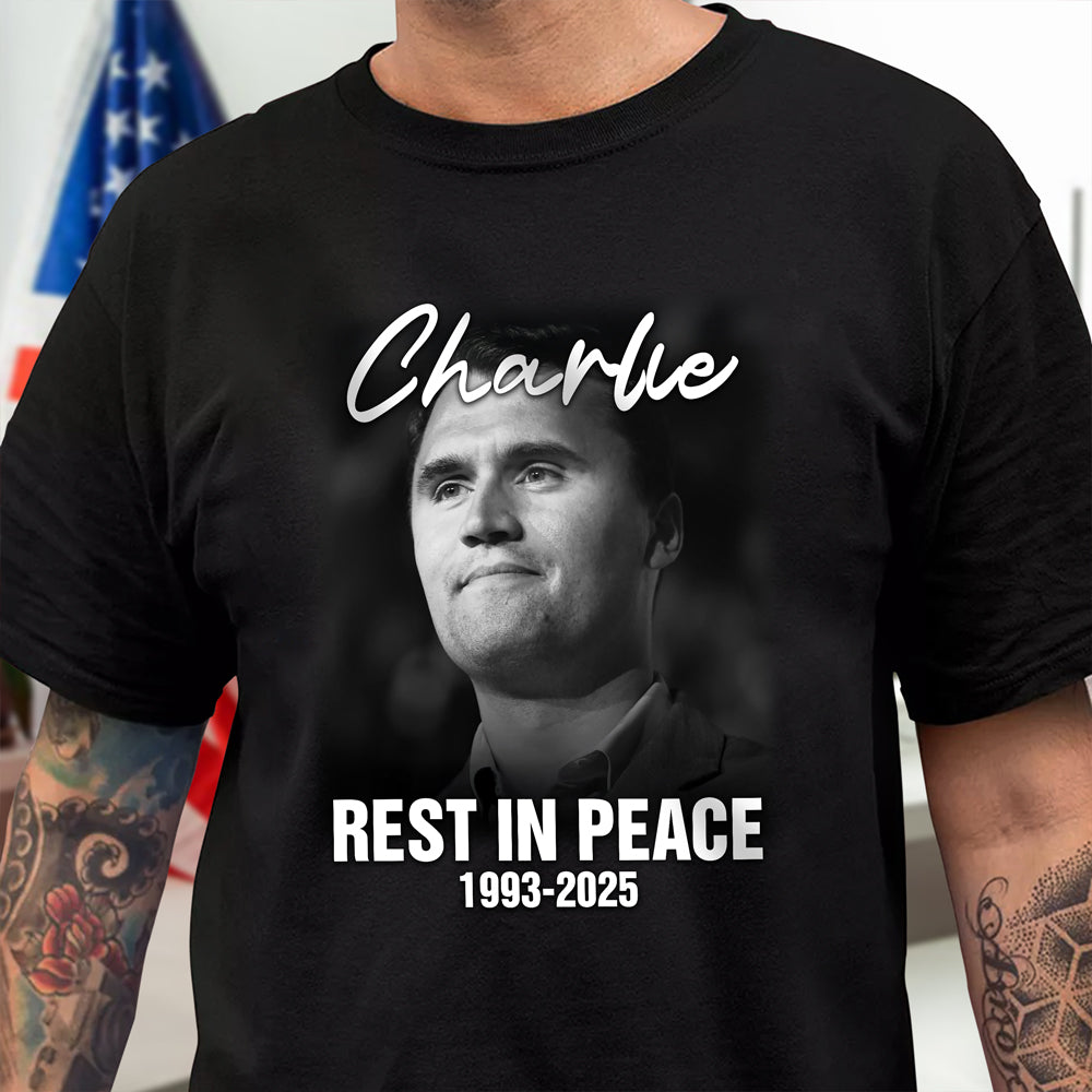 Rest in Peace Charlie Kirk Memorial 1993–2025 Dark Shirt CH07 67492