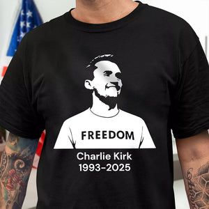 Charlie Kirk Memorial Freedom Dark Shirt CH07 67610
