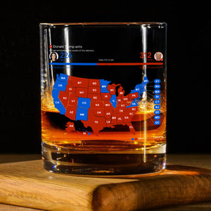 Trump Win Vote Whiskey Glass N369 TH10 64145