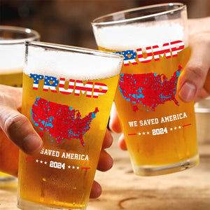 Trump We Saved America 2024 Beer Glass HA75 63799