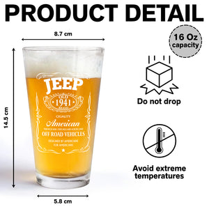 American Off Road Vehicles Print Beer Glass HA75 64354