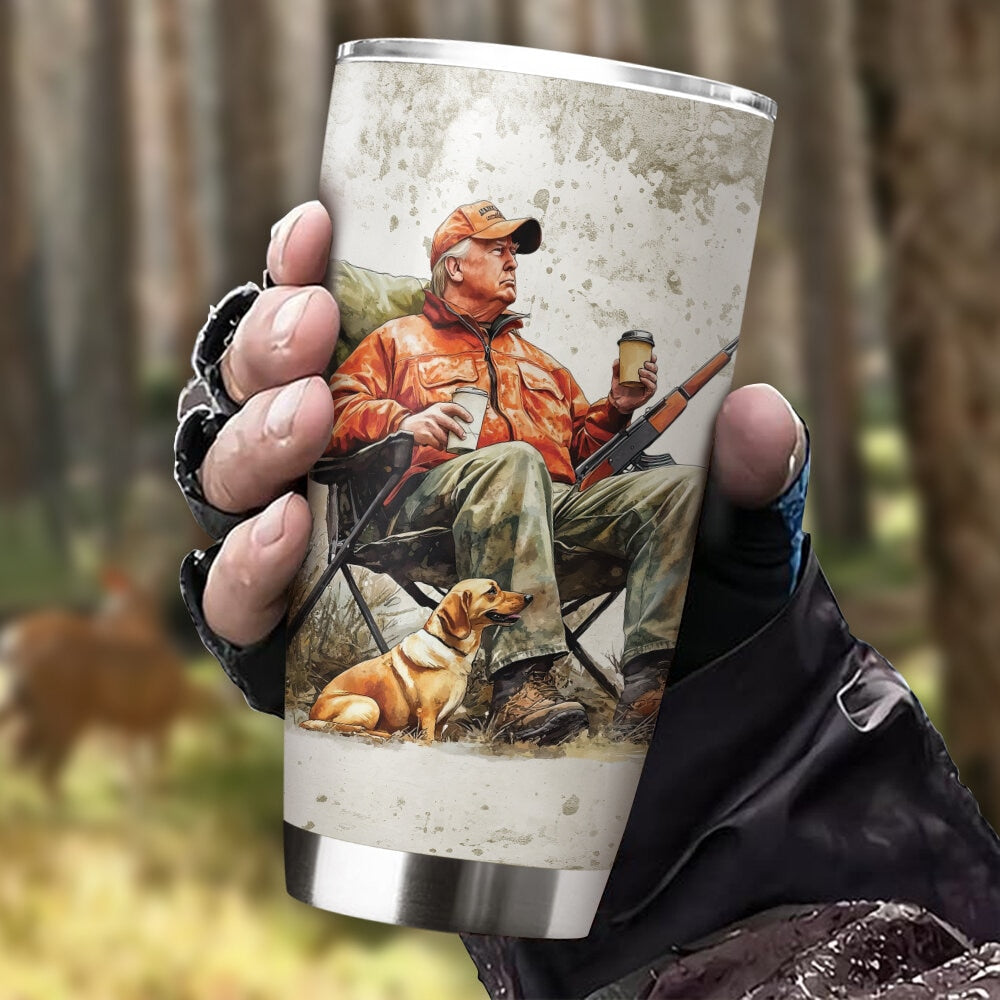 Patriotic Trump Hunting Gear Perfect for Gun Lovers and Hunters Fat Tumbler LM32 63879