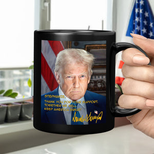 Trump Keep America Great Again Personalized Black Mug CH07 67326