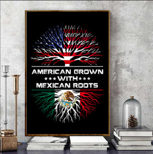 American Grown With Mexican Roots Canvas Poster Picture Frame Decor For Home & Office HO82 63354