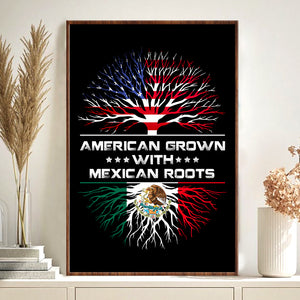 American Grown With Mexican Roots Canvas Poster Picture Frame Decor For Home & Office HO82 63354