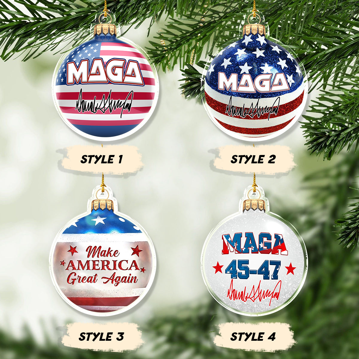 Trump Maga 2024 Acrylic Ornament HA75 64038