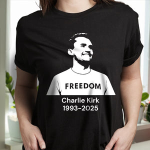 Charlie Kirk Memorial Freedom Dark Shirt CH07 67610