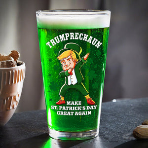 Trumprechaun Make St Patricks Day Great Again Beer Glass TH10 64293