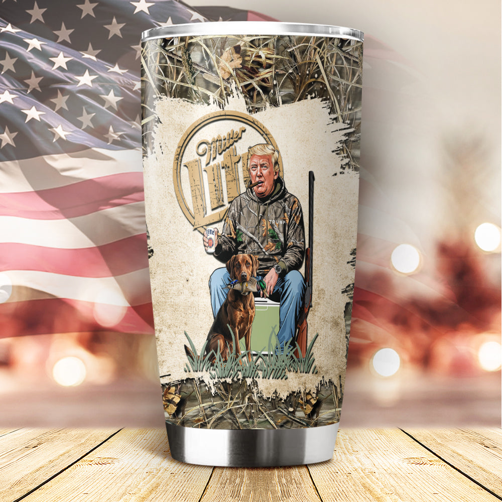 Custom Trump Photo Duck Hunting Fat Tumbler TH10 64129