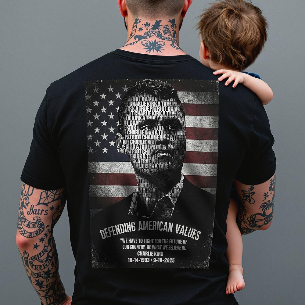 Rest In Peace Charlie Kirk A True Patriot Back Side Dark Shirt CH07 67536
