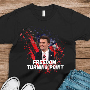 Charlie Kirk Freedom Turning Point Dark Shirt CH07 67572