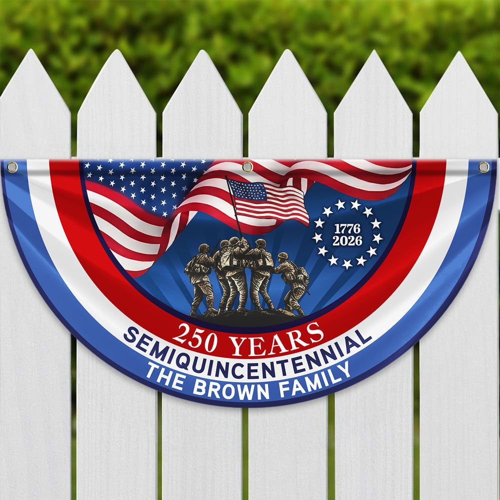 American Flag - USA 250th Anniversary Semiquincentennial Non-Pleated Fan Flag HO82 901056