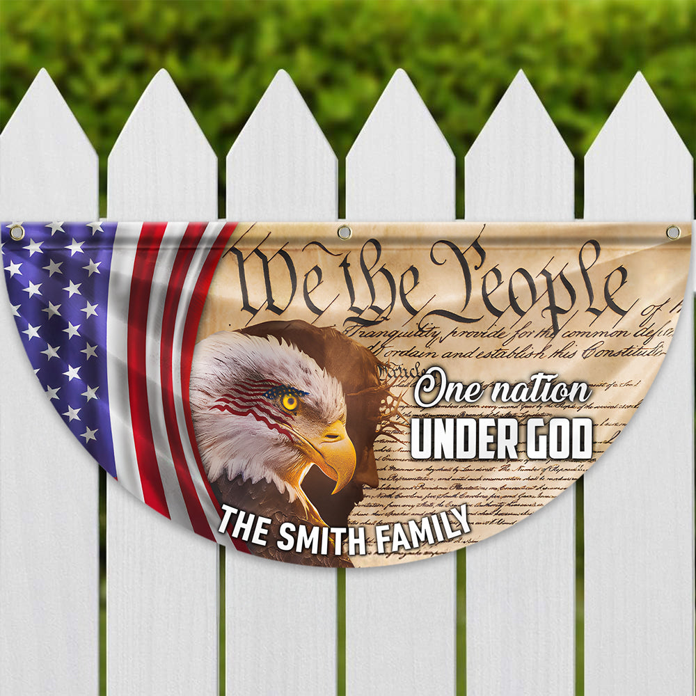Custom Family Name We The People America Non-Pleated Fan Flag TH10 896439